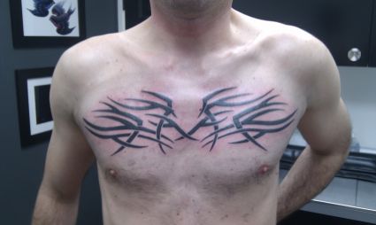 Tribal Chest Tats For Man